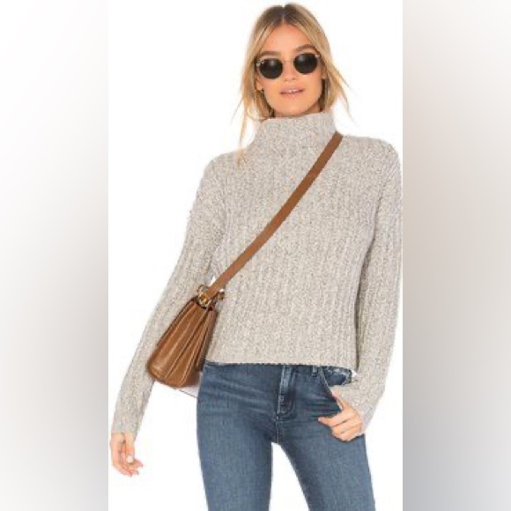 Brown Allan Twisted Turtleneck Sweater